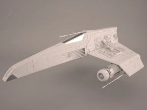 caza estelar e-wing y r2d2 star wars Modelo 3D