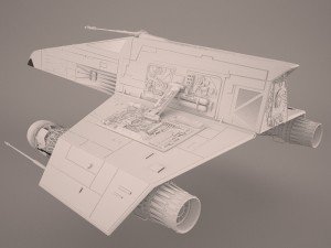 e-wing starfighter and r2d2 star wars Modelo 3D