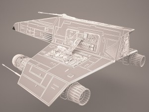 e-wing starfighter and r2d2 star wars Modelo 3D