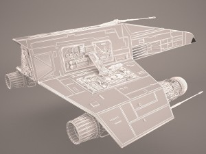 e-wing starfighter and r2d2 star wars Modelo 3D