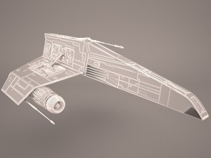 e-wing starfighter and r2d2 star wars Modelo 3D