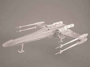 x-wing starfighter and r2d2 star wars Modelo 3D