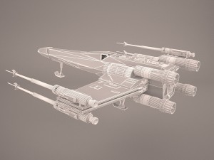 x-wing starfighter and r2d2 star wars Modelo 3D