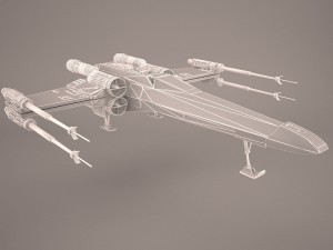 x-wing starfighter and r2d2 star wars Modelo 3D