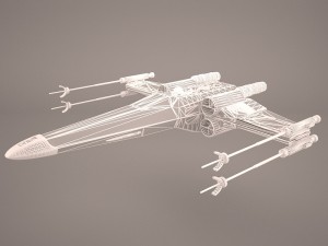 x-wing starfighter and r2d2 star wars Modello 3D
