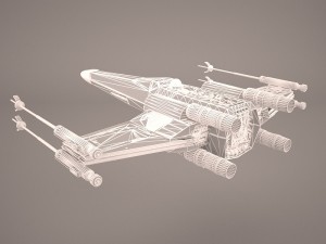 x-wing starfighter and r2d2 star wars Modello 3D