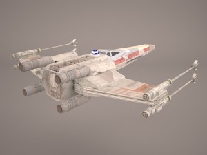 x-wing starfighter and r2d2 star wars Modello 3D