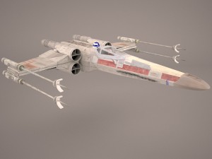 x-wing starfighter and r2d2 star wars Modello 3D