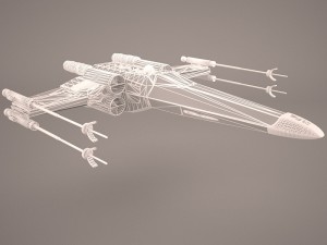 x-wing starfighter and r2d2 star wars Modello 3D