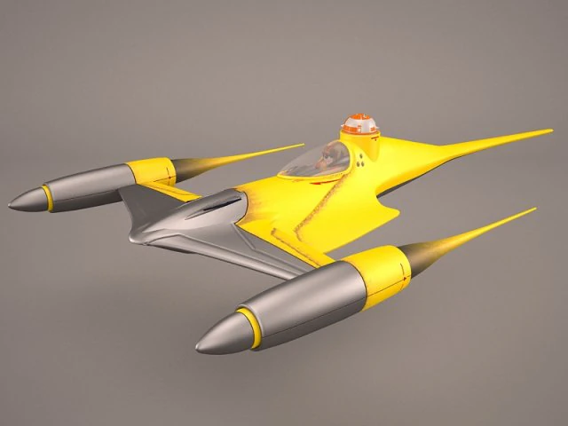 naboo royal starship star wars 3D Model .c4d .max .obj .3ds .fbx .stl .blend 