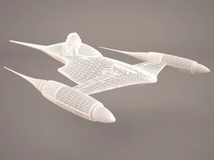 naboo royal starship star wars 3D Model