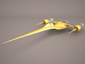 naboo royal starship star wars 3D Model