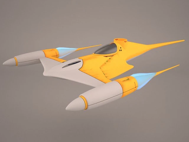 naboo royal starship star wars 3D Model .c4d .max .obj .3ds .fbx .stl .blend 