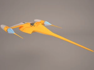 naboo royal starship star wars 3D Model