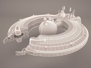 amazing 30k piece lego droid control ship star wars 3D Model