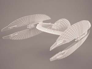 trade federation droid star fighter star wars 3Dモデル