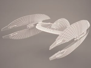 trade federation droid star fighter star wars 3D Model