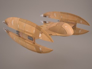 trade federation droid star fighter star wars 3Dモデル