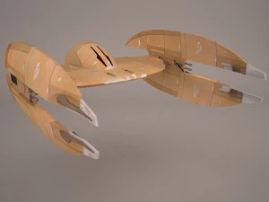 trade federation droid star fighter star wars 3D Model
