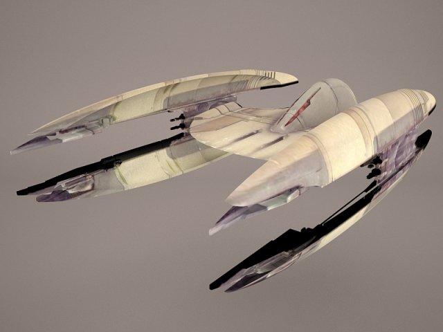 trade federation droid star fighter star wars 3D Model .c4d .max .obj .3ds .fbx .stl .blend 