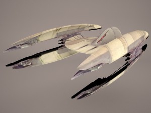 trade federation droid star fighter star wars 3D Model