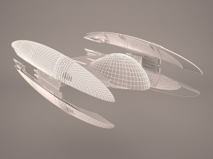 trade federation droid star fighter star wars 3D Model