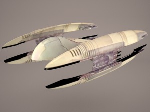trade federation droid star fighter star wars 3D Model