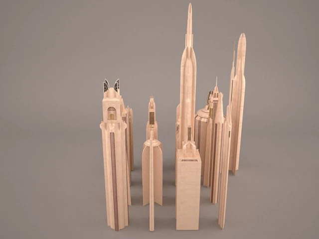 guerres des &eacute;toiles coruscant Modèle 3D .c4d .max .obj .3ds .fbx .stl .blend 