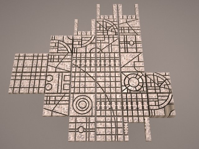 coruscant surface star wars 3D Модель .c4d .max .obj .3ds .fbx .stl .blend 