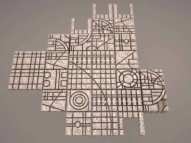 Coruscant-Oberfl&auml;che Star Wars 3D Modell .c4d .max .obj .3ds .fbx .stl .blend 