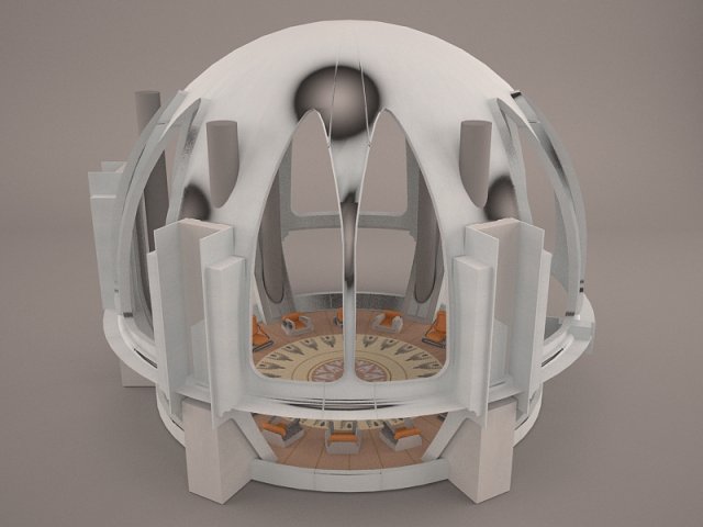 jedi council chamber star wars 3D Model .c4d .max .obj .3ds .fbx .stl .blend 