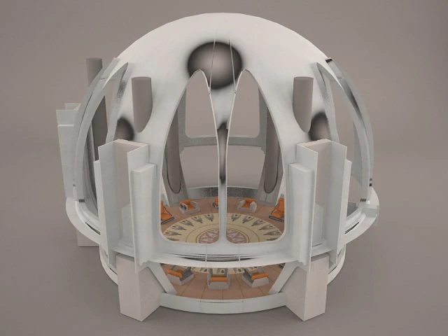 jedi council chamber star wars 3D Model .c4d .max .obj .3ds .fbx .stl .blend 