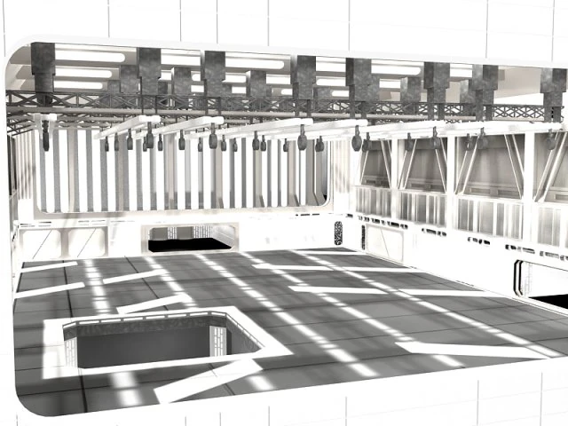hangar corridor star wars 3D Model .c4d .max .obj .3ds .fbx .stl .blend 