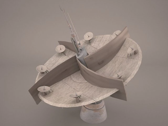 shield generator dish star wars 3D Model .c4d .max .obj .3ds .fbx .stl .blend 