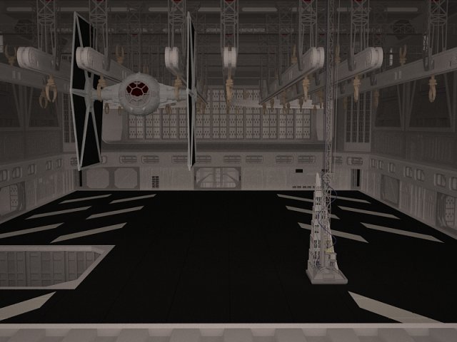 tie hangar star wars 3D Модель .c4d .max .obj .3ds .fbx .stl .blend 