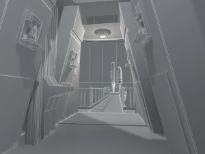 death star corridor star wars 3D Model