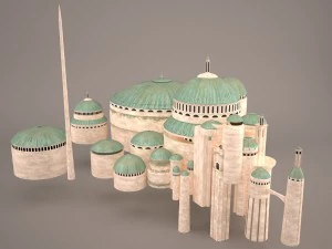 theed royal palace star wars 3D Model