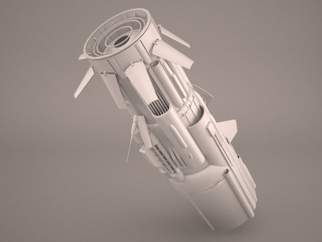 transport old engine star wars 3D Model .c4d .max .obj .3ds .fbx .stl .blend 