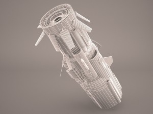 transport old engine star wars 3D Model