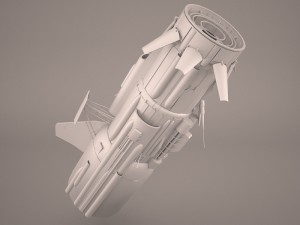 transport old engine star wars 3D Model