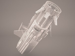 transport old engine star wars 3D Model