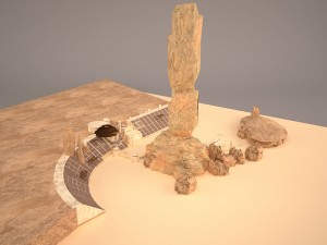 mos espa grand arena star wars 3D-Modell