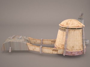 tatooine house building star wras 3D Model