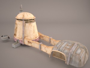 tatooine house building star wras 3D Model