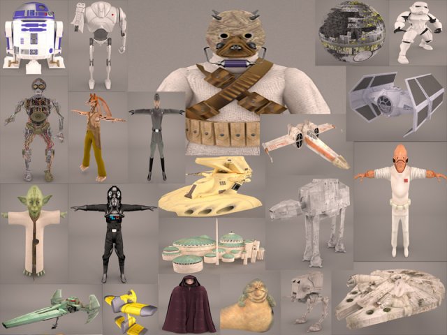 star wars collection 1 3D Model .c4d .max .obj .3ds .fbx .stl .blend 