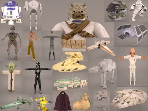 Коллекция звездных войн 1 3D Модель