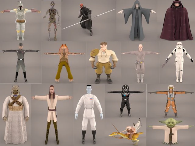 star wars collection 6 3D Model .c4d .max .obj .3ds .fbx .stl .blend 