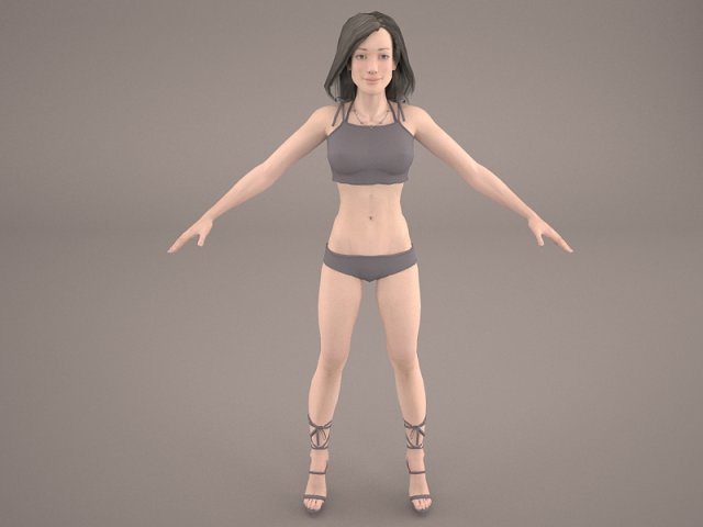 maha female 3D-Modell .c4d .max .obj .3ds .fbx .stl .blend 