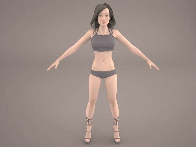 maha female 3D Model .c4d .max .obj .3ds .fbx .stl .blend 
