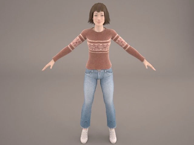masha female 3D Model .c4d .max .obj .3ds .fbx .stl .blend 